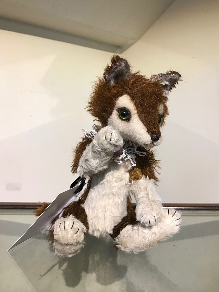 森脇由美子さま　mori's bear ぬいぐるみ　 ちび狼（紫）　2016年製 森脇由美子【狼】 | 清里高原メイフェア